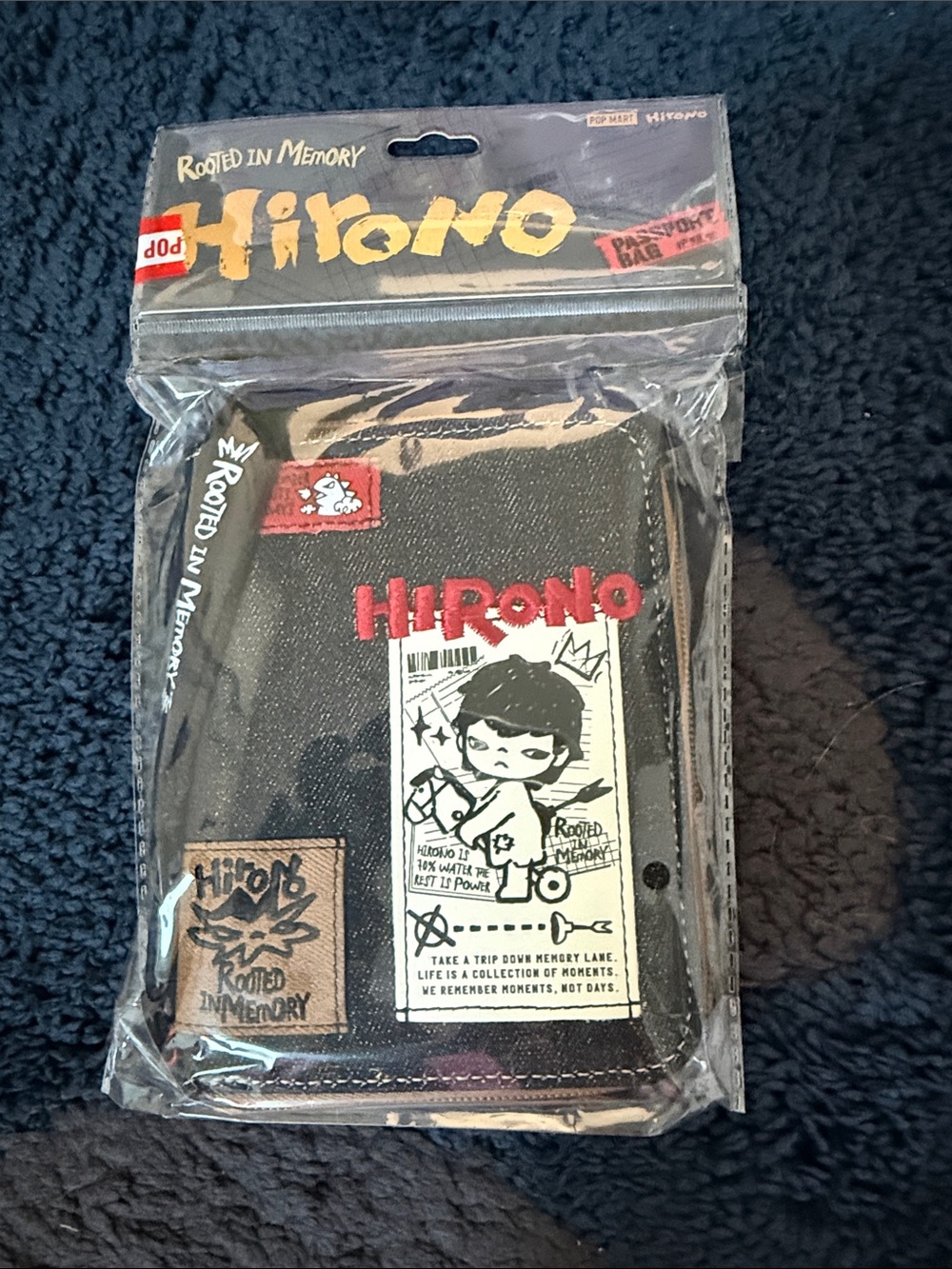 Kids Black Canvas Wallet - Brand